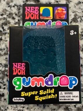 Blue NeeDoh Gumdrop Super Solid Squish HTF Viral